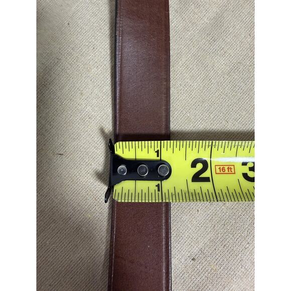 Paul Smith Belt WOMEN  30 Brown Bridle Leather Brass Buckle Dress Made England main image 11
